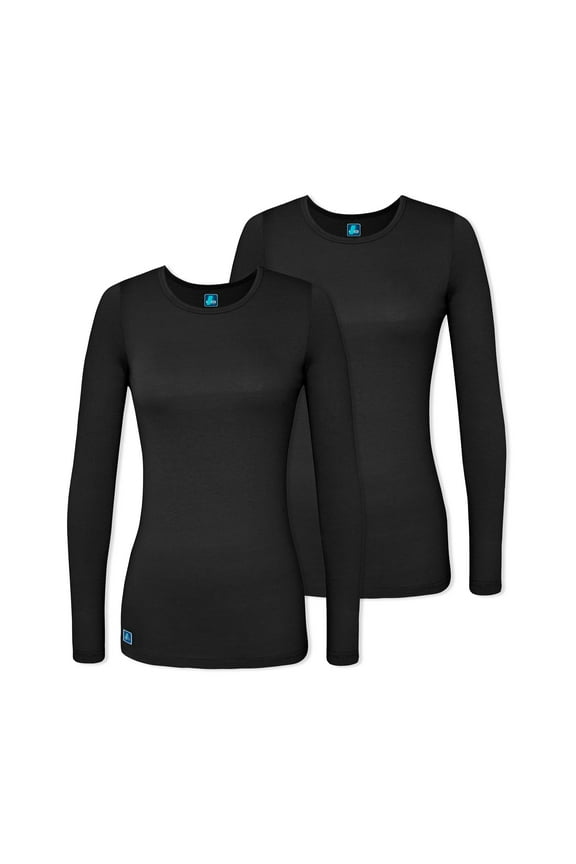 Underscrubs for Women Multi Color 2 Pack - Long Sleeve Underscrub Comfort Tee