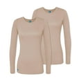 thumbnail image 1 of Adar Underscrubs for Women 2 Pack - Long Sleeve Underscrub Comfort Tee, 1 of 4