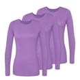 thumbnail image 1 of Adar Underscrubs for Women 3 Pack - Long Sleeve Underscrub Comfort Tee, 1 of 7