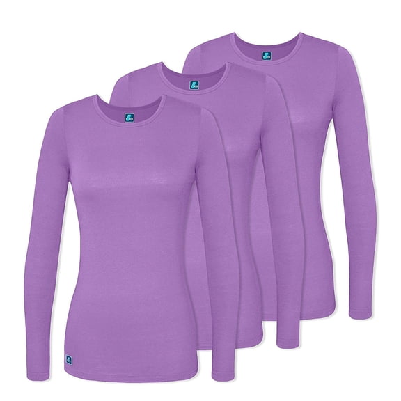 Adar Underscrubs for Women 3 Pack - Long Sleeve Underscrub Comfort Tee