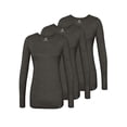 thumbnail image 1 of Adar Underscrubs for Women 3 Pack - Long Sleeve Underscrub Comfort Tee, 1 of 7