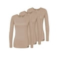 thumbnail image 1 of Adar Underscrubs for Women 3 Pack - Long Sleeve Underscrub Comfort Tee - 2903 - Khaki - XL, 1 of 7