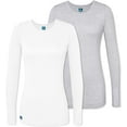 thumbnail image 1 of Adar Underscrubs for Women Multi Color 2 Pack - Long Sleeve Underscrub Comfort Tee, 1 of 5