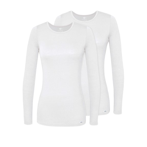 Adar Underscrubs for Women Multi Color 2 Pack - Long Sleeve Underscrub Comfort Tee