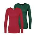 thumbnail image 1 of Adar Underscrubs for Women Multi Color 2 Pack - Long Sleeve Underscrub Comfort Tee, 1 of 5