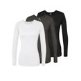 thumbnail image 1 of Adar Underscrubs for Women Multi Color 3 Pack - Long Sleeve Underscrub Comfort Tee, 1 of 7
