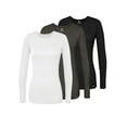 thumbnail image 1 of Adar Underscrubs for Women Multi Color 3 Pack - Long Sleeve Underscrub Comfort Tee, 1 of 7
