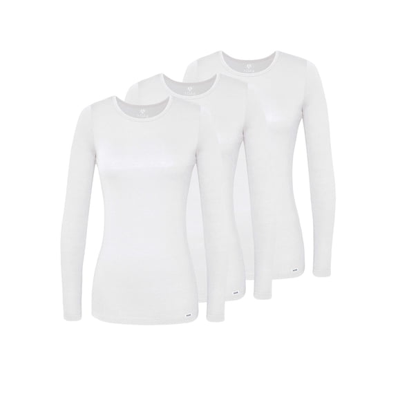 Adar Underscrubs for Women Multi Color 3 Pack - Long Sleeve Underscrub Comfort Tee