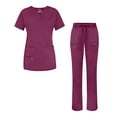 thumbnail image 1 of Adar Uniforms Women’s Scrub Set - Enhanced V-Neck Top/Multi Pocket Pants, 1 of 7