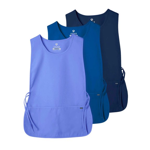 Adar Universal Cobbler Apron Multi Color 3 Pack - Unisex Cobbler Apron - 7023M - Navy / Royal Blue / Ceil Blue - R