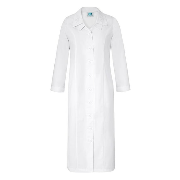 Adar Universal Double Embroidered Collar Scrub Dress