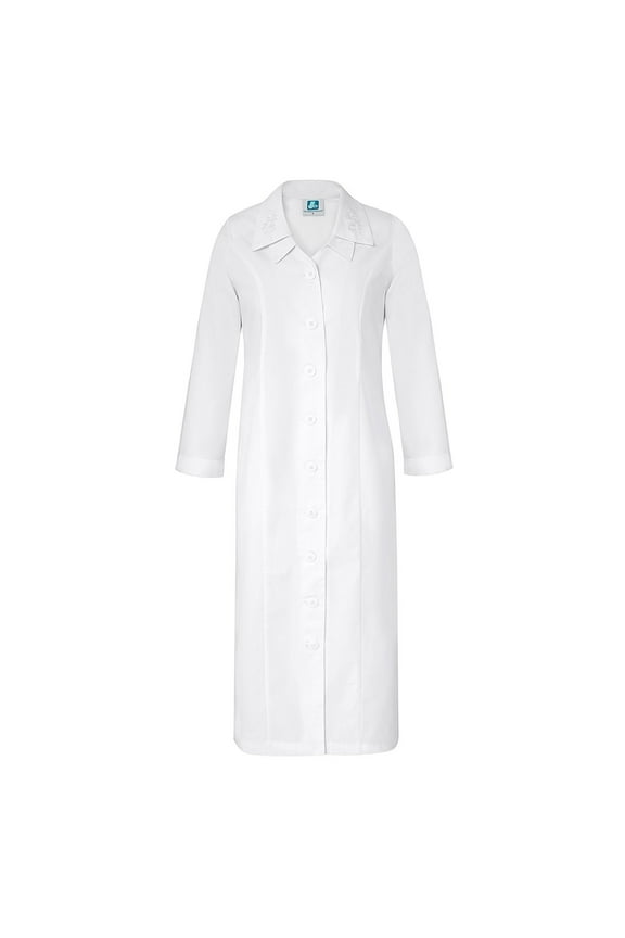 Universal Double Embroidered Collar Scrub Dress