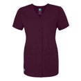 thumbnail image 1 of Adar Universal Double Pocket Snap Front Top (Available in 39 colors) - 604 - Eggplant - XS, 1 of 8