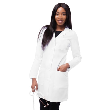 Adar Universal Lab Coat For Women - Slim-Cut Medical Lab Coat - 804 - White - 14