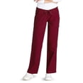 thumbnail image 1 of Adar Universal Low-Rise Multipocket Drawstring Straight Leg Pants Petite - 510P - Burgundy - XS, 1 of 4