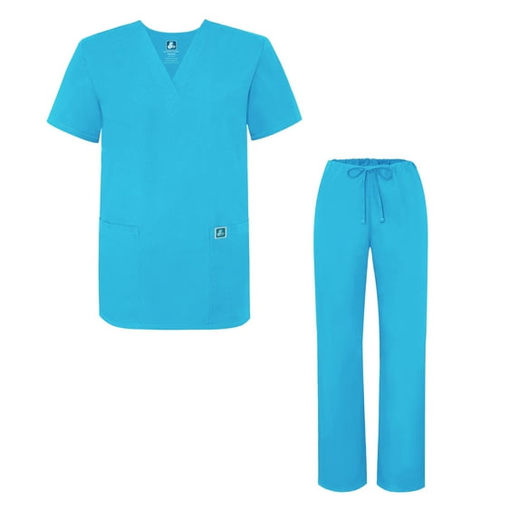 Adar Universal Medical Scrubs Set Medical Uniforms - Unisex Fit - 701 - TRQ - 2X