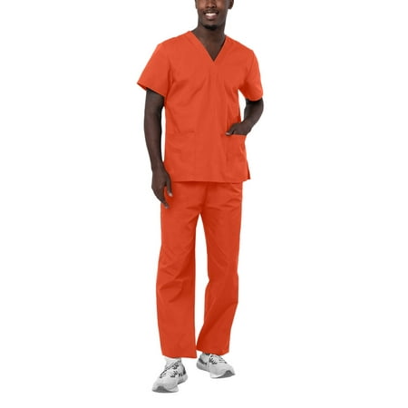 Adar Universal Mens Scrubs - Unisex Drawstring Scrub Set