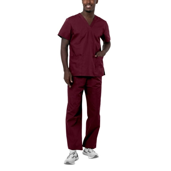Adar Universal Mens Scrubs - Unisex Drawstring Scrub Set