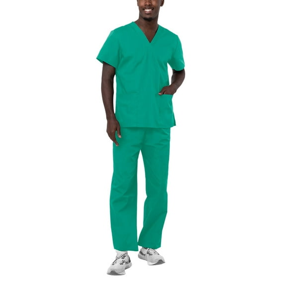 Adar Universal Mens Scrubs - Unisex Drawstring Scrub Set
