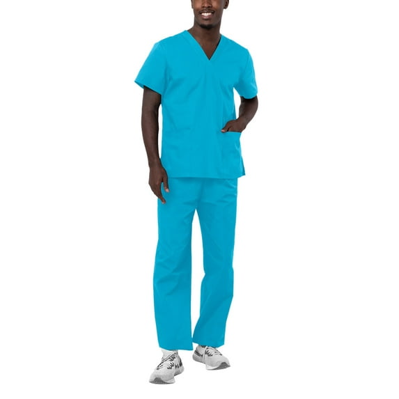 Adar Universal Mens Scrubs - Unisex Drawstring Scrub Set