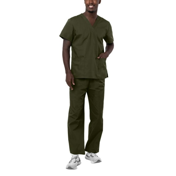 Adar Universal Mens Scrubs - Unisex Drawstring Scrub Set