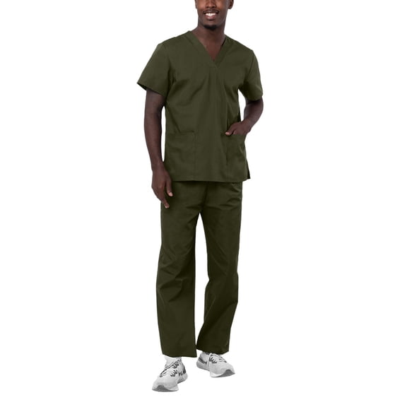 Adar Universal Mens Scrubs - Unisex Drawstring Scrub Set