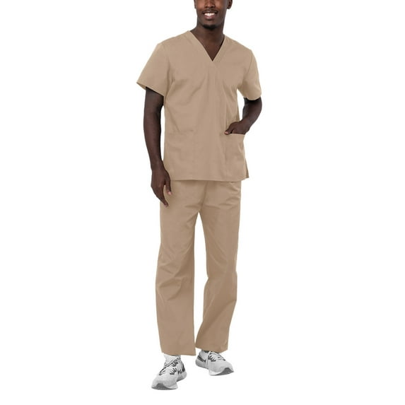 Adar Universal Mens Scrubs - Unisex Drawstring Scrub Set