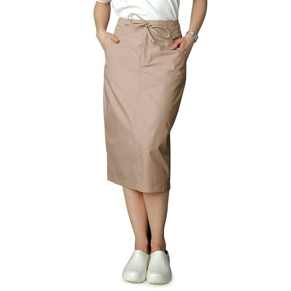Adar Universal Mid-Calf Length Drawstring Scrub Skirt Available is 17 solid colors