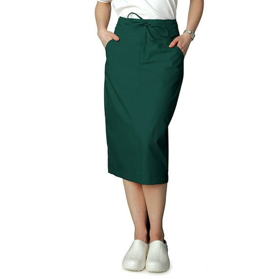 Adar Universal Mid-Calf Length Drawstring Scrub Skirt Available is 17 solid colors
