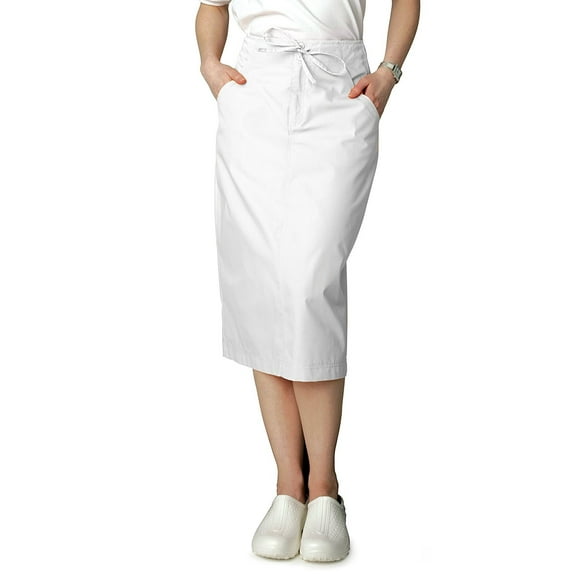 Adar Universal Mid-Calf Length Drawstring Scrub Skirt Available is 17 solid colors