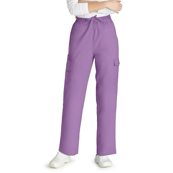 Adar Universal Natural-Rise Multipocket Cargo Tapered Leg Scrub Pants Petite