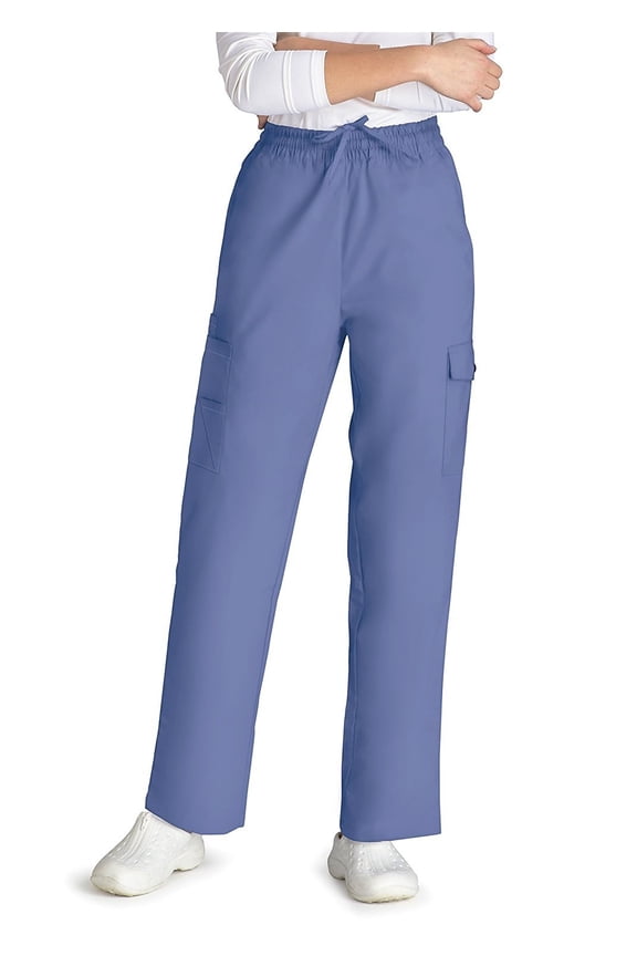 Universal Natural-Rise Multipocket Cargo Tapered Leg Scrub Pants Petite