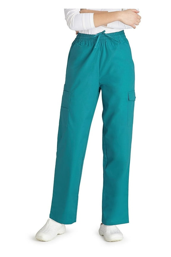 Universal Natural-Rise Multipocket Cargo Tapered Leg Scrub Pants Petite
