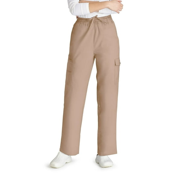 Adar Universal Natural-Rise Multipocket Cargo Tapered Leg Scrub Pants Petite