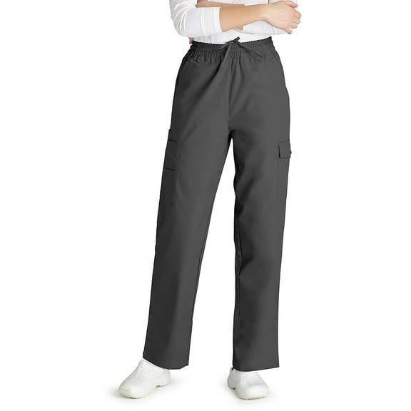 Adar Universal Natural-Rise Multipocket Cargo Tapered Leg Scrub Pants Petite