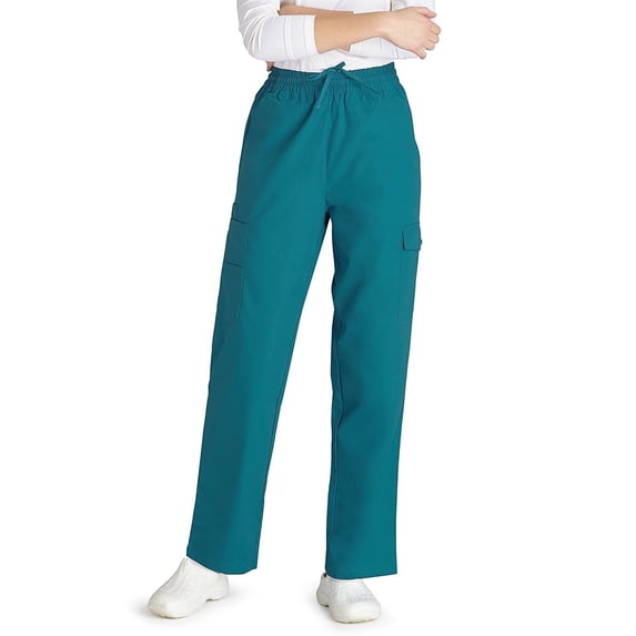 Adar Universal Natural-Rise Multipocket Cargo Tapered Leg Scrub Pants