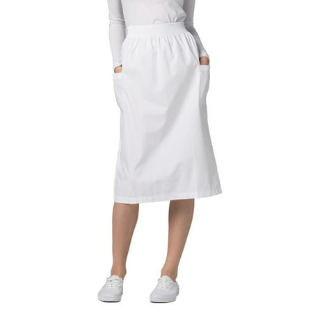 Adar Universal Scrub Skirts for Women - A-Line Cargo Pocket Scrub Skirt
