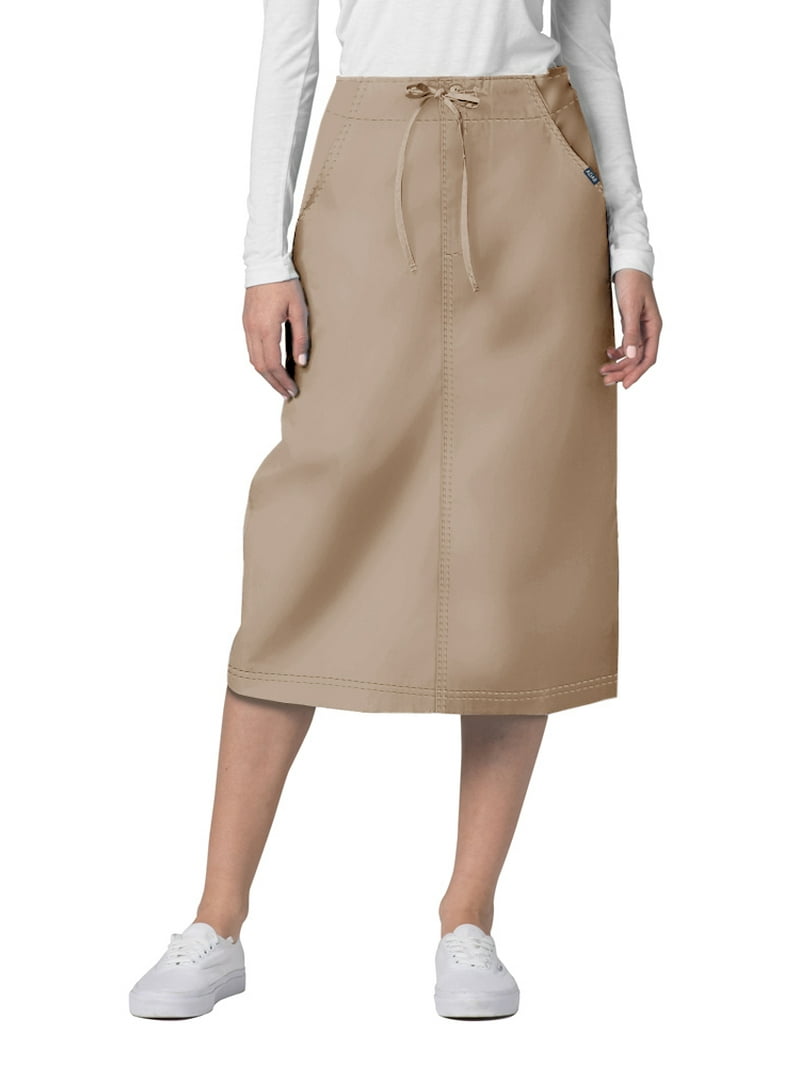Adar Universal Scrub Skirts For Women - Mid-Calf Drawstring Scrub