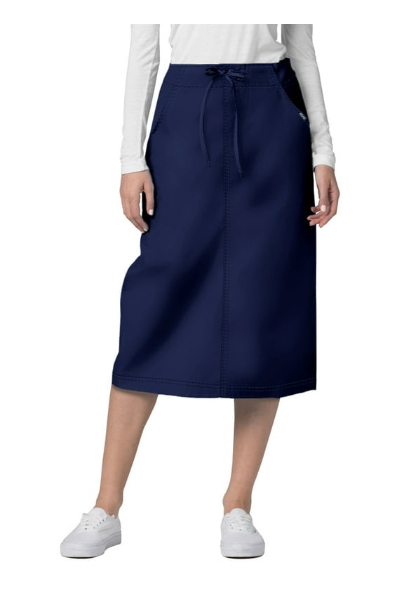 Universal Scrub Skirts For Women - Mid-Calf Drawstring Scrub Skirt - 707 - Navy - 20