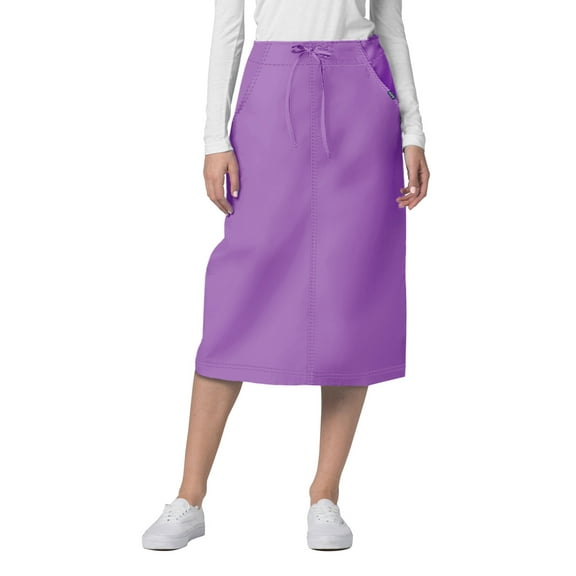 Adar Universal Scrub Skirts For Women - Mid-Calf Drawstring Scrub Skirt