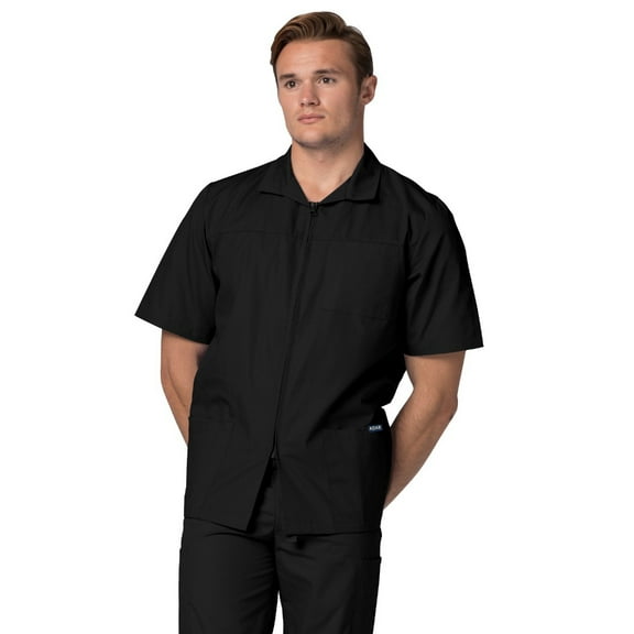 Adar Universal Scrubs For Men - Zippered Short Sleeved Scrub Jacket