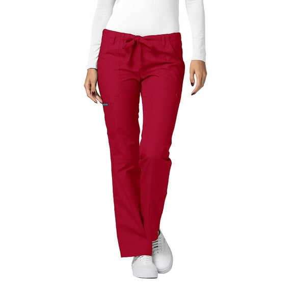 Adar Universal Scrubs For Women - Drawstring Straight Leg Scrub Pants - 510 - Red - L