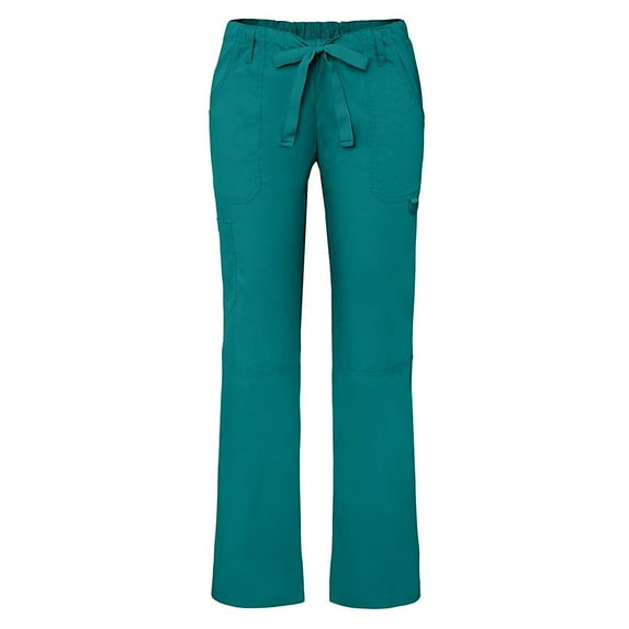 Adar Universal Scrubs For Women - Drawstring Straight Leg Scrub Pants - 510 - Teal Blue - XL