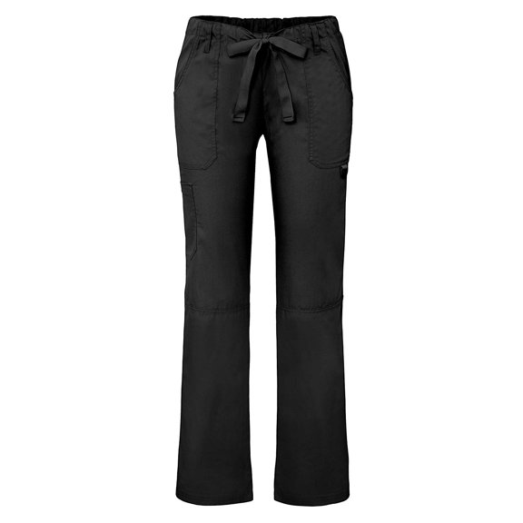 Adar Universal Scrubs For Women - Drawstring Straight Leg Scrub Pants - 510 - Black - 4X