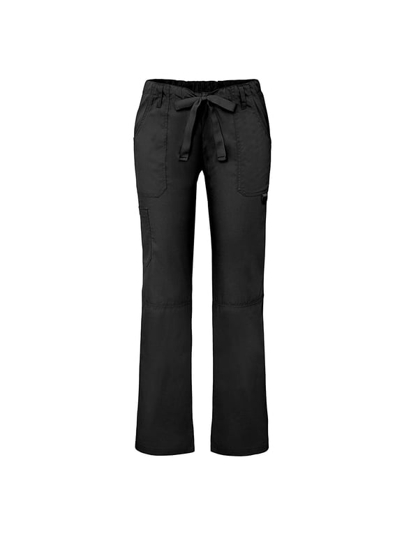 Universal Scrubs For Women - Drawstring Straight Leg Scrub Pants - 510 - Black - 4X