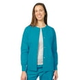 thumbnail image 1 of Adar Universal Scrubs For Women - Round Neck Warm-Up Scrub Jacket - 602 - Teal Blue - XL, 1 of 7