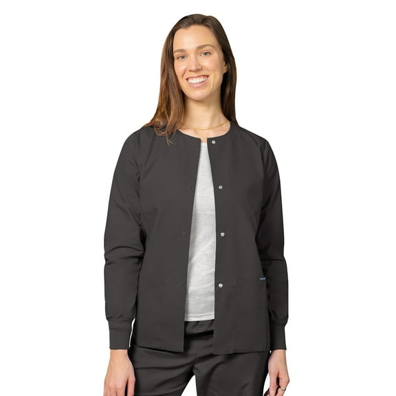 Adar Universal Scrubs For Women - Round Neck Warm-Up Scrub Jacket