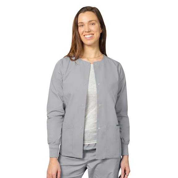 Adar Universal Scrubs For Women - Round Neck Warm-Up Scrub Jacket