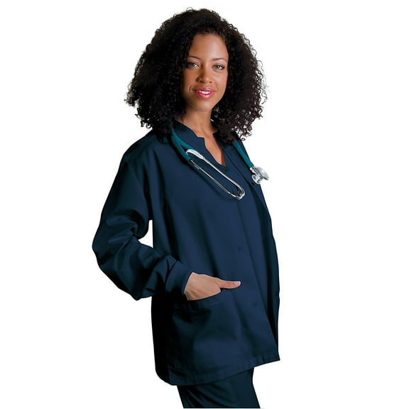 Adar Universal Scrubs For Women - Round Neck Warm-Up Scrub Jacket