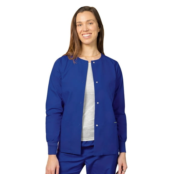 Adar Universal Scrubs For Women - Round Neck Warm-Up Scrub Jacket
